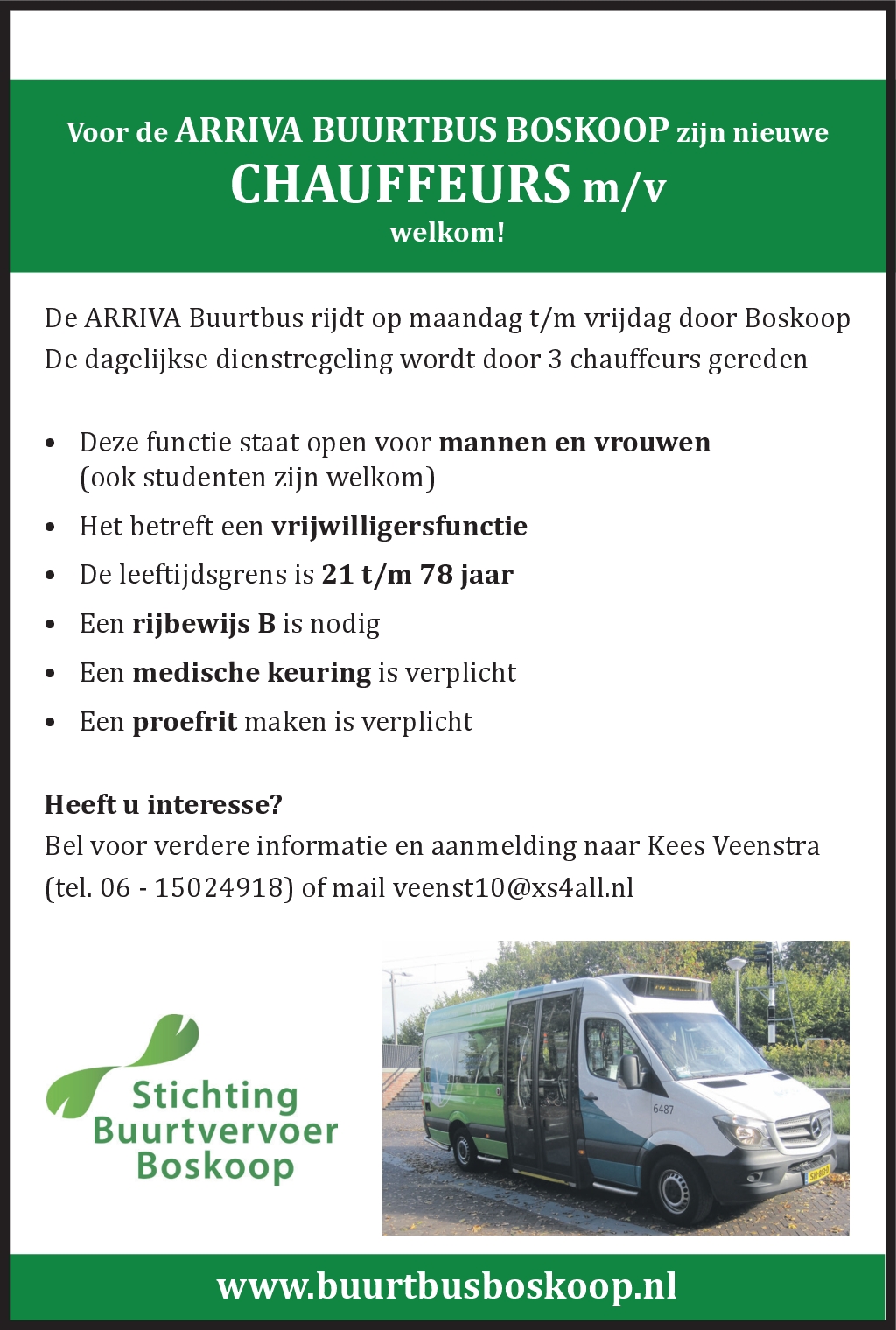 Folder Nieuwe Chauffeurs